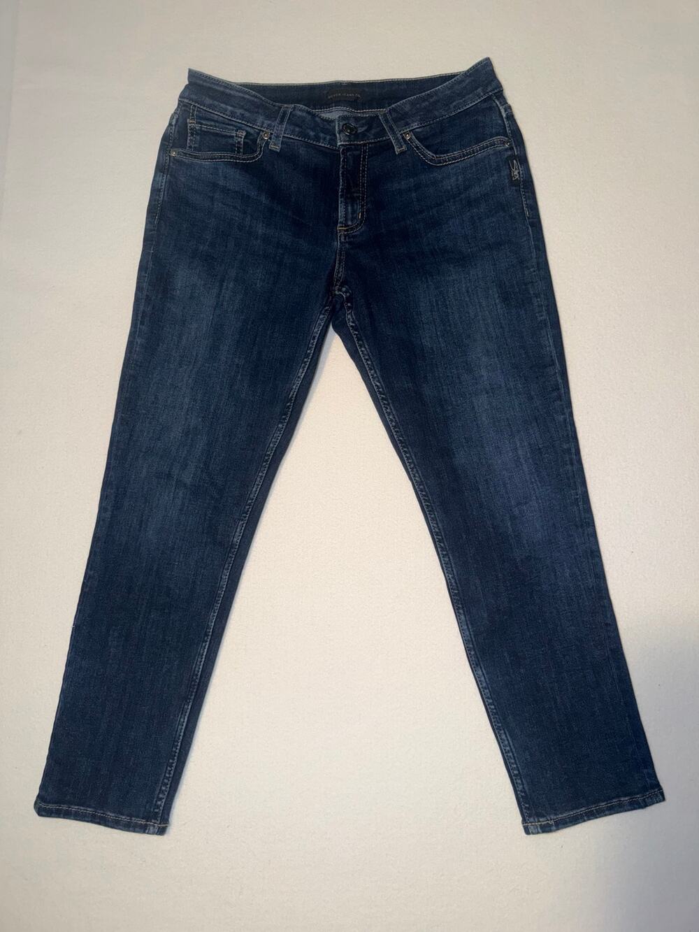 Silver jean CO women’s suki skinny crop blue jeans